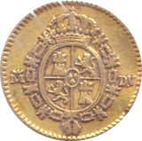 1786 GOLD HALF ESCUDO SPAIN
