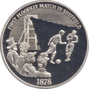 1996 SILVER PROOF FIRST FLOODLIT MATCH IN SHEFFIELD EUROPEAN FOOTBALL CHAMPIONSHIP