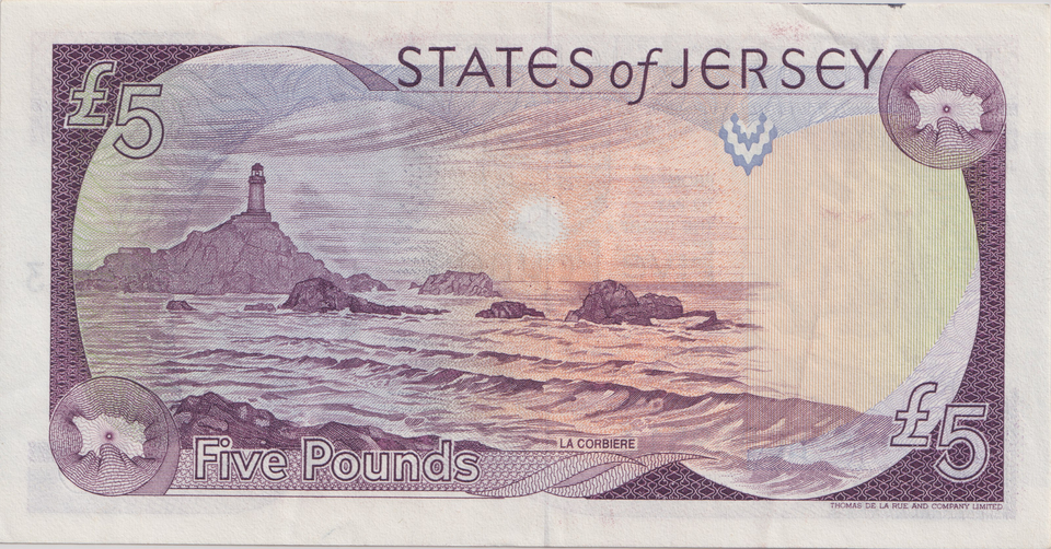 1993 FIVE POUNDS JERSEY BANKNOTE REF-1822