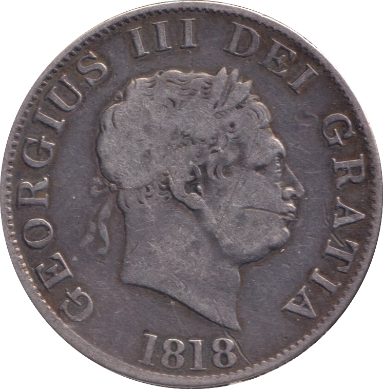 1818 HALFCROWN ( GF )