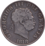 1818 HALFCROWN ( GF )