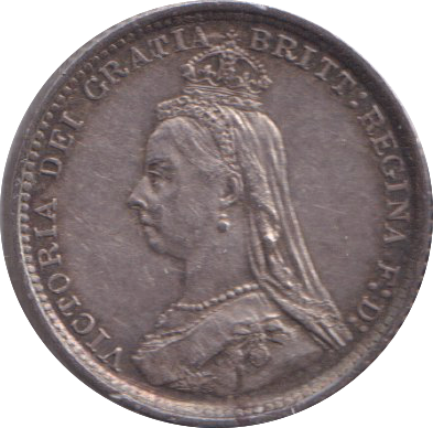 1887 MAUNDY THREEPENCE ( EF)