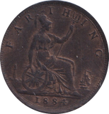 1884 FARTHING ( GVF )