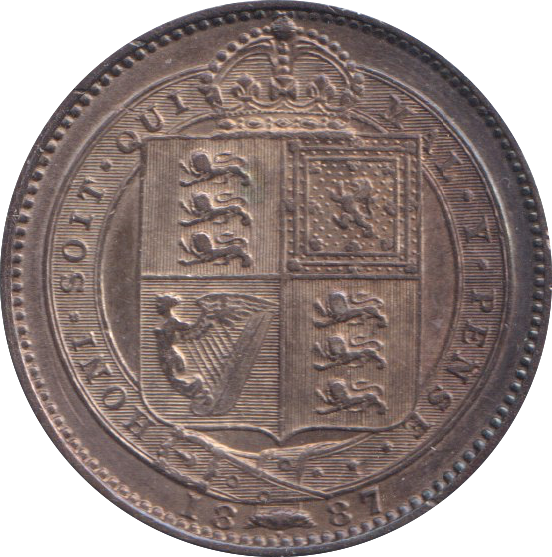 1887 SHILLING ( GVF )