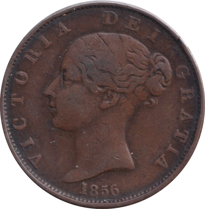 1856 HALFPENNY ( FINE )