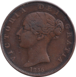 1856 HALFPENNY ( FINE )