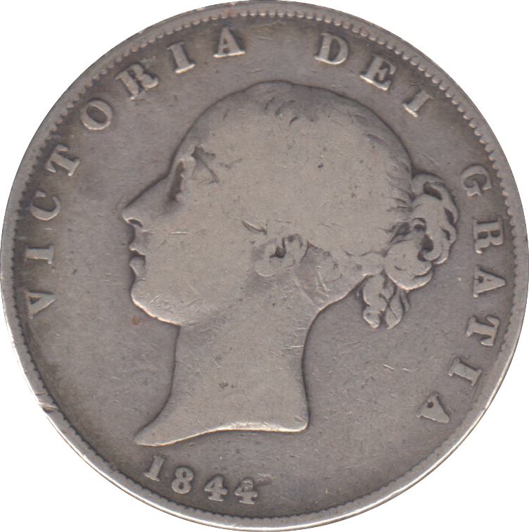 1844 HALFCROWN ( GF )