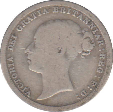 1887 SIXPENCE ( FINE )