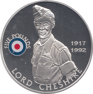 2008 SILVER PROOF £5 LORD CHESHIRE
