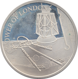2019 SILVER PROOF FIVE POUNDS TOWER OF LONDON