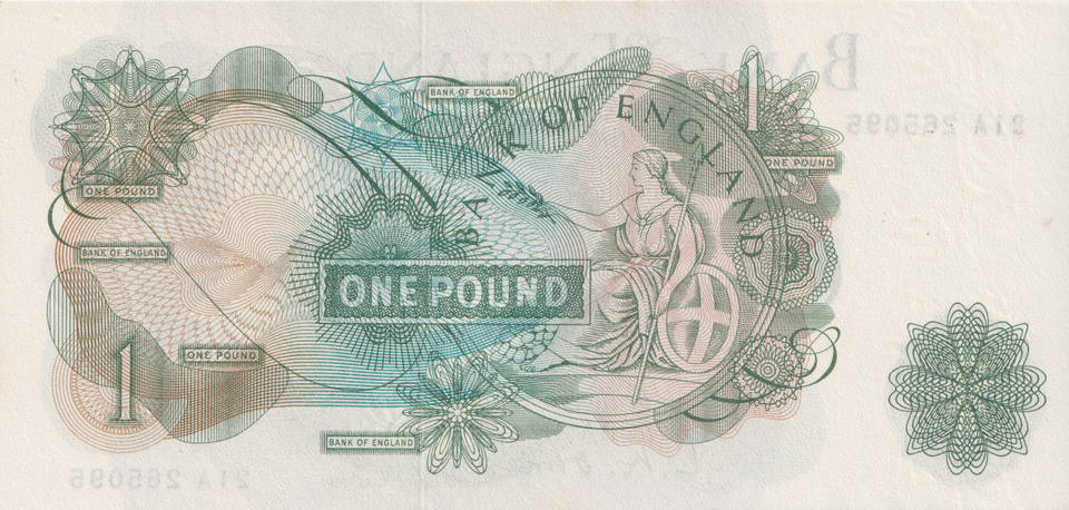 ONE POUND BANKNOTE BANK OF ENGLAND O'BRIEN £1-46