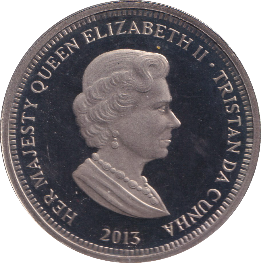 2013 CORONATION OF QUEEN ELIZABETH PROOF FIVE POUND TRISTAN DA CUNHA