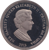 2013 CORONATION OF QUEEN ELIZABETH PROOF FIVE POUND TRISTAN DA CUNHA