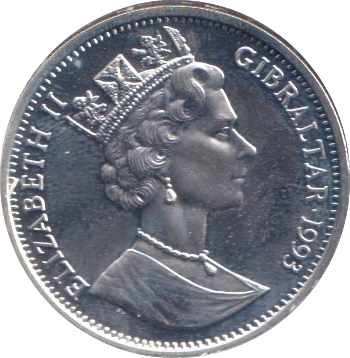 1993 SILVER PROOF 14 ECU GIBRALTAR