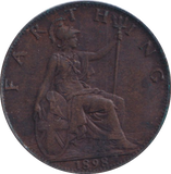 1898 FARTHING ( VF )