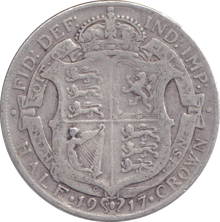 1917 HALFCROWN ( FINE )