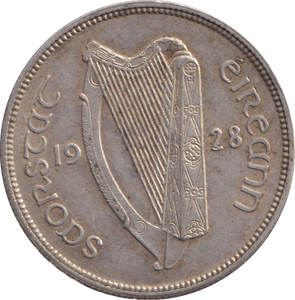 1928 SILVER IRELAND 2 SHILLING
