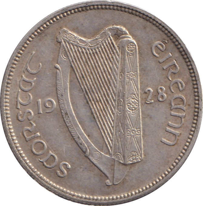 1928 SILVER IRELAND 2 SHILLING