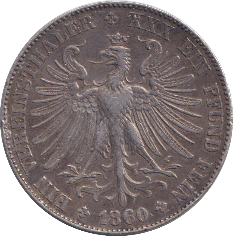 1860 SILVER 1 THALER GERMANY