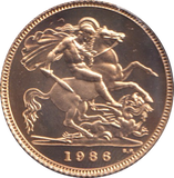 1986 GOLD HALF SOVEREIGN ( PROOF )