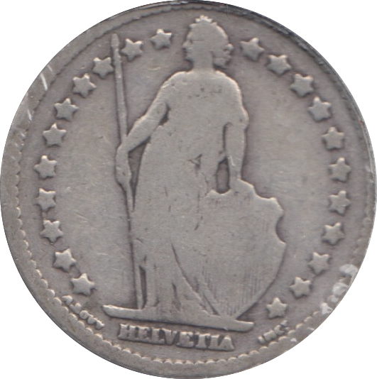 1887 SILVER SWITZERLAND ONE FRANC