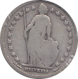 1887 SILVER SWITZERLAND ONE FRANC