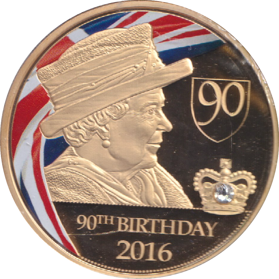 1998 GOLD PLATED COMMEMORATIVE MEDALLION QUEEN ELIZABETH II