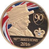 1998 GOLD PLATED COMMEMORATIVE MEDALLION QUEEN ELIZABETH II