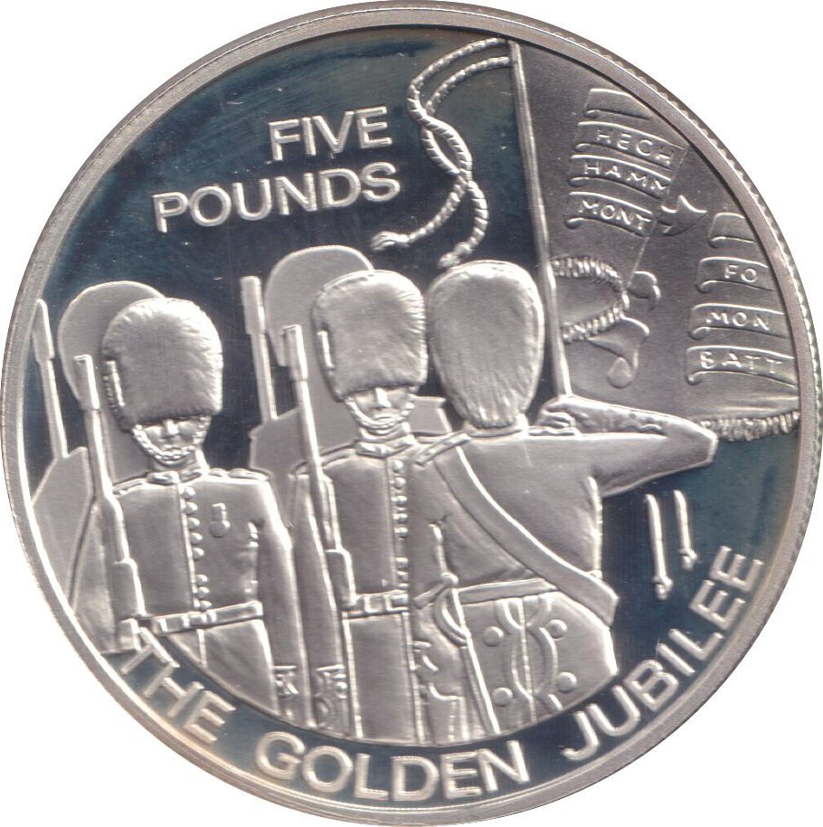 2003 SILVER PROOF FIVE POUNDS GUERNSEY