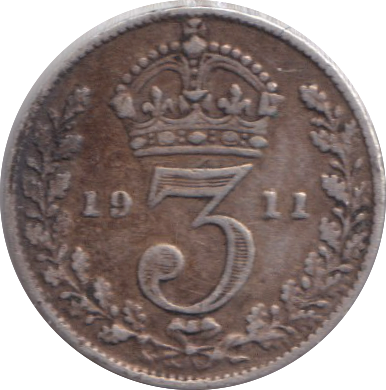 1911 THREEPENCE ( GF )