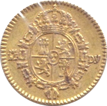 1786 GOLD HALF ESCUDO SPAIN