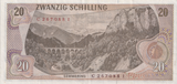 1967 AUSTRIA 20 SCHILLING BANKNOTE REF-1716