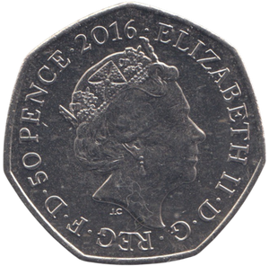 2016 50P PETER RABBIT COLOURED ( BU )