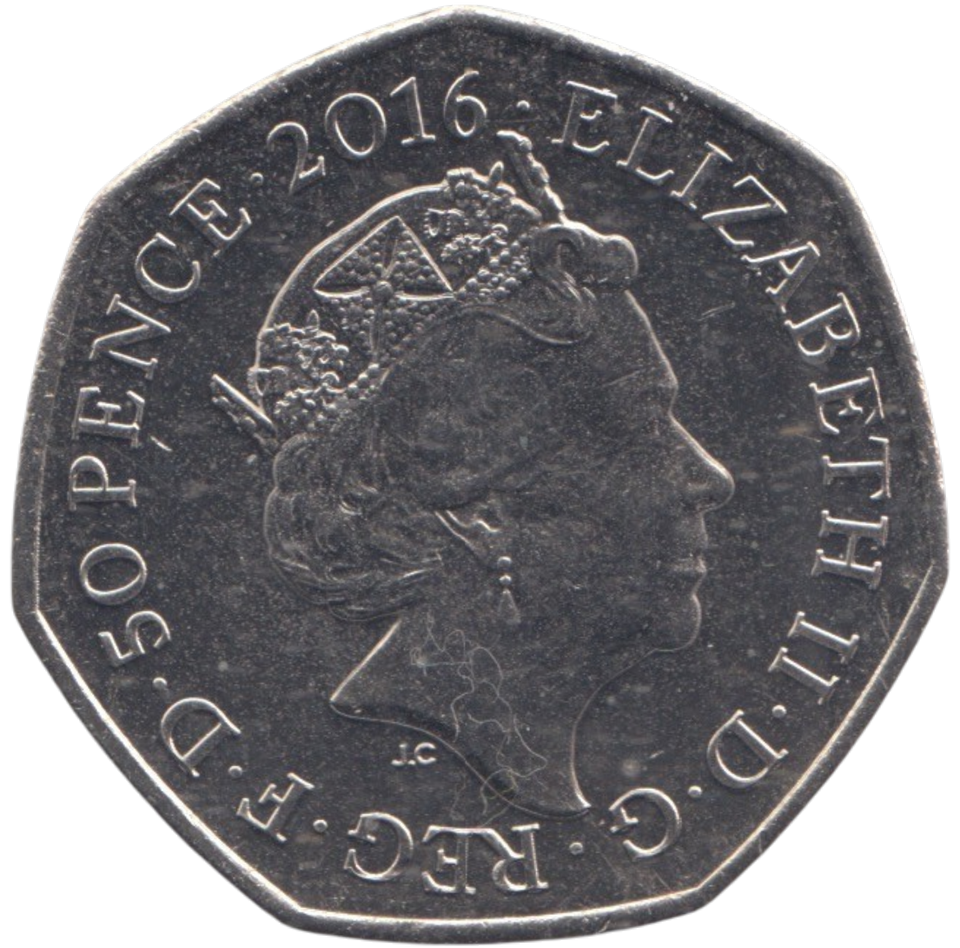 2016 50P PETER RABBIT COLOURED ( BU )
