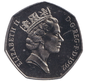 1992 50 PENCE BRITANNIA ( BU )