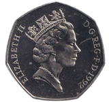 1992 50 PENCE BRITANNIA ( BU )