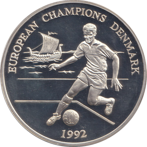 1996 SILVER PROOF DENMARK EUROPEAN FOOTBALL CHAMPIONSHIP