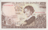 1965 100 PESTAS BANKNOTE SPAIN REF-1621