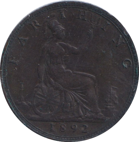1892 FARTHING ( VF )