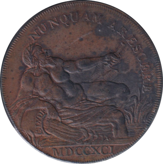 1791 HALF PENNY TOKEN GLASGOW