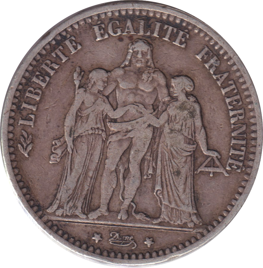 1875 SILVER 5 FRANCS FRANCE
