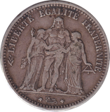 1875 SILVER 5 FRANCS FRANCE
