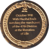 1974 SILVER GOLD PLATED WINSTON CHURCHILL LIBERATION MARCH MEDALLION