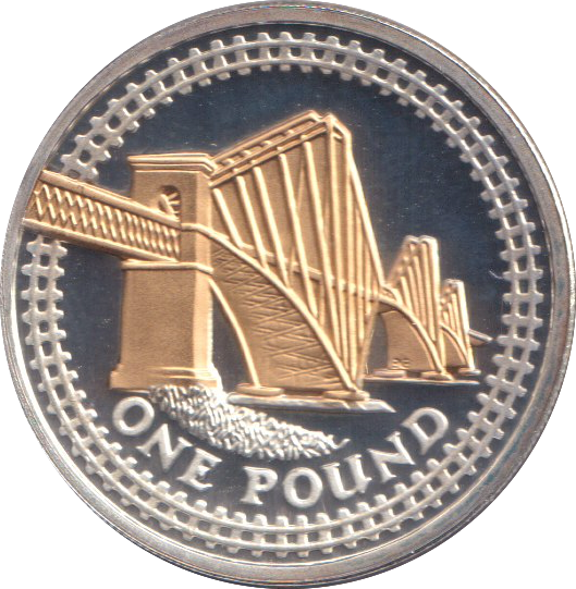 2008 SILVER PROOF GOLD PLATED £1