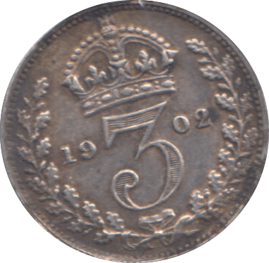 1902 THREEPENCE ( GVF )