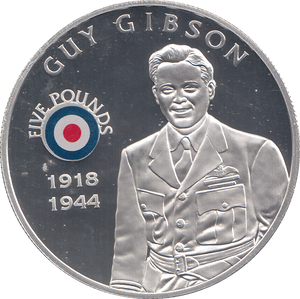 2008 SILVER PROOF £5 GUY GIBSON