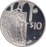 2002 SILVER PROOF TEN DOLLAR FIJI