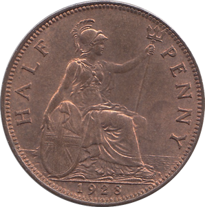 1928 HALFPENNY ( UNC )