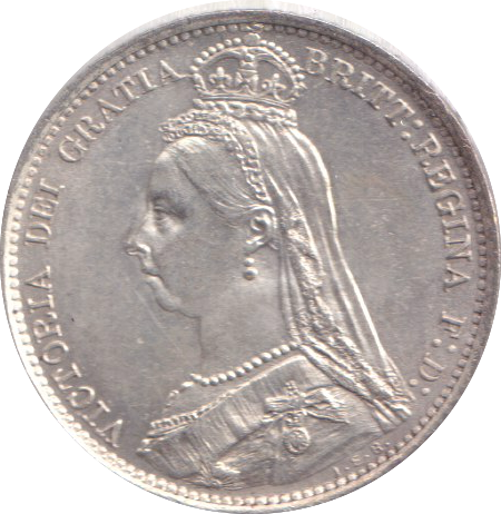 1888 SIXPENCE ( GF )