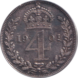 1901 EF MAUNDY FOURPENCE